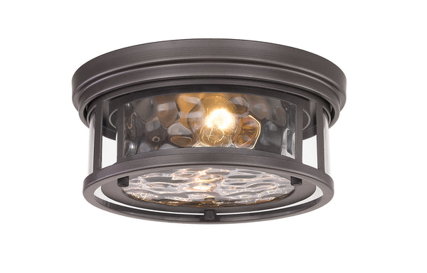 Z-Lite - 493F2-BRZ - Two Light Flush Mount - Clarion - Bronze from Lighting & Bulbs Unlimited in Charlotte, NC