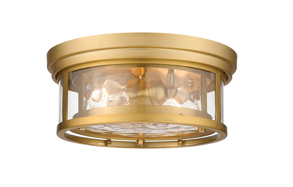 Z-Lite - 493F2-OBR - Two Light Flush Mount - Clarion - Olde Brass from Lighting & Bulbs Unlimited in Charlotte, NC