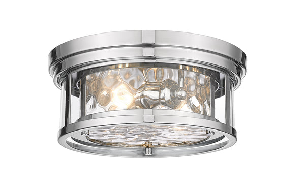 Z-Lite - 493F2-PN - Two Light Flush Mount - Clarion - Polished Nickel from Lighting & Bulbs Unlimited in Charlotte, NC