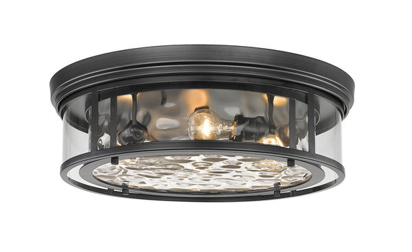 Z-Lite - 493F4-MB - Four Light Flush Mount - Clarion - Matte Black from Lighting & Bulbs Unlimited in Charlotte, NC