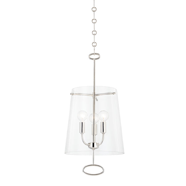 Hudson Valley - 4711-PN - Three Light Pendant - James - Polished Nickel from Lighting & Bulbs Unlimited in Charlotte, NC