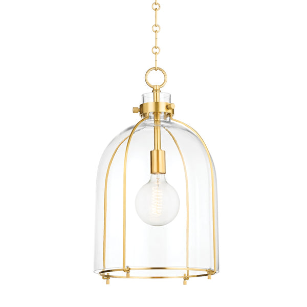 Hudson Valley - 7306-AGB - One Light Pendant - Eldridge - Aged Brass from Lighting & Bulbs Unlimited in Charlotte, NC