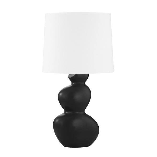 Hudson Valley - L1737-AGB/CSB - One Light Table Lamp - Kingsley - Aged Brass/Ceramic Satin Black from Lighting & Bulbs Unlimited in Charlotte, NC