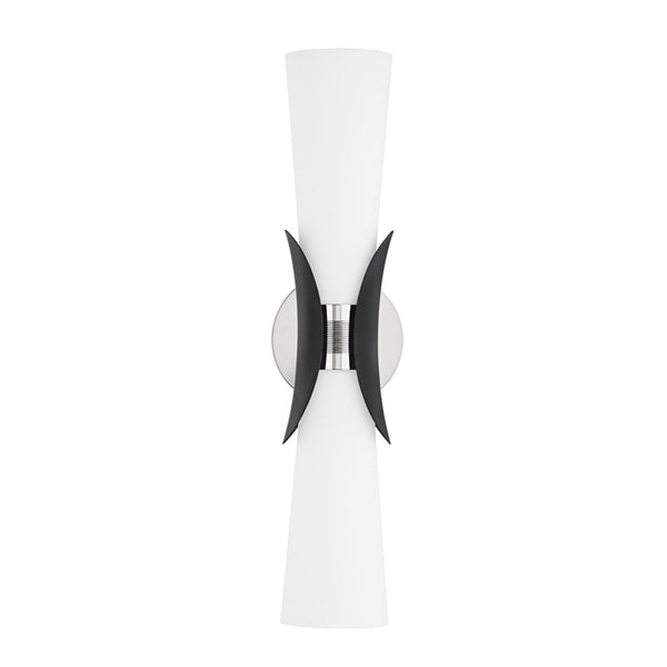 Troy Lighting - B2102-PN/SBK - Two Light Wall Sconce - Muncie - Polished Nickel/Soft Black from Lighting & Bulbs Unlimited in Charlotte, NC