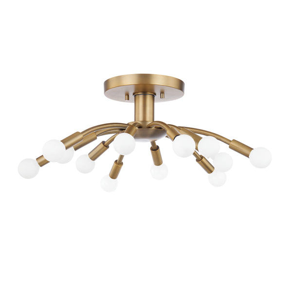 Troy Lighting - C2812-PBR - 12 Light Flush Mount - Tristan - Patina Brass from Lighting & Bulbs Unlimited in Charlotte, NC