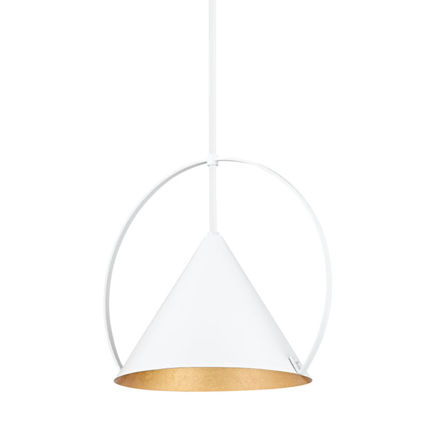 Troy Lighting - F1818-GL/SWH - One Light Pendant - Mari - Gold Leaf/Soft White from Lighting & Bulbs Unlimited in Charlotte, NC