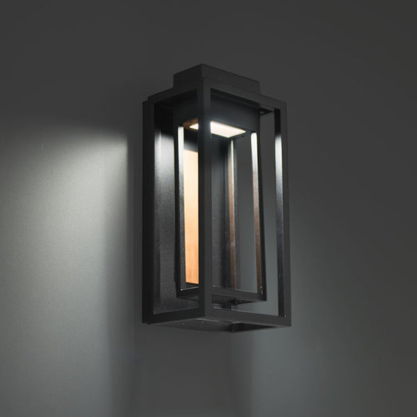 Modern Forms - WS-W57018-BK/AB - LED Outdoor Wall Sconce - Dorne - Black & Aged Brass from Lighting & Bulbs Unlimited in Charlotte, NC