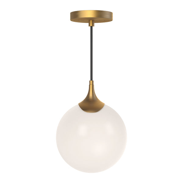 Alora - PD505108AGOP - One Light Pendant - Nouveau - Aged Gold/Opal Matte Glass from Lighting & Bulbs Unlimited in Charlotte, NC