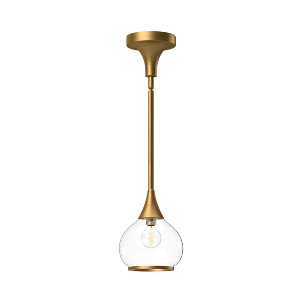 Alora - PD524006AGCL - One Light Pendant - Hazel - Aged Gold/Clear Glass from Lighting & Bulbs Unlimited in Charlotte, NC