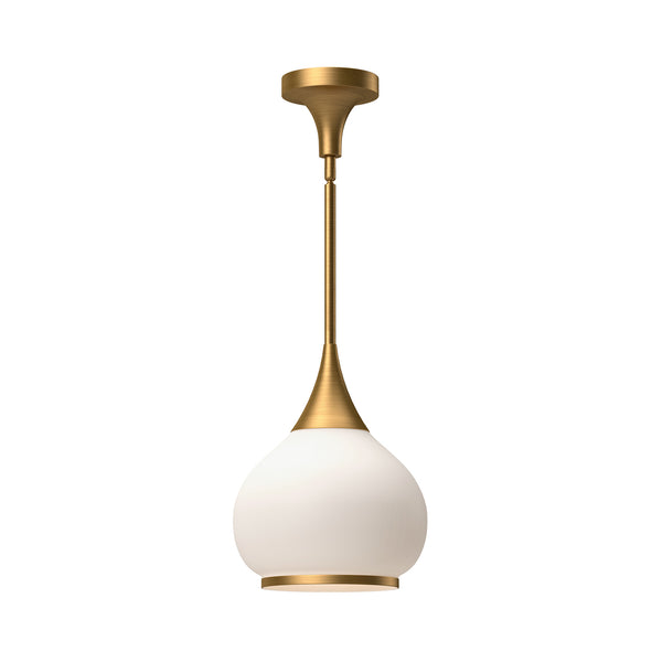 Alora - PD524110AGOP - One Light Pendant - Hazel - Aged Gold/Opal Matte Glass from Lighting & Bulbs Unlimited in Charlotte, NC