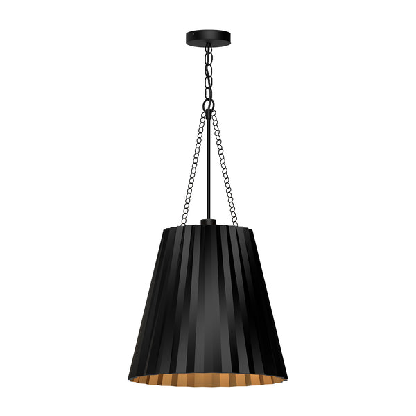 Alora - PD528116MB - One Light Pendant - Plisse - Matte Black from Lighting & Bulbs Unlimited in Charlotte, NC