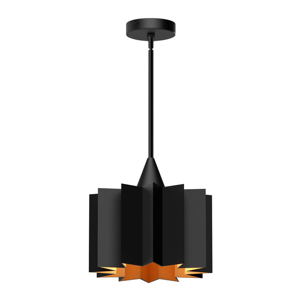 Alora - PD528412MB - One Light Pendant - Plisse - Matte Black from Lighting & Bulbs Unlimited in Charlotte, NC