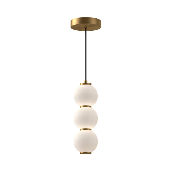 Alora - PD530313AGOP - LED Pendant - Bijou - Aged Gold/Opal Matte Glass from Lighting & Bulbs Unlimited in Charlotte, NC