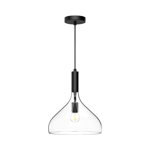 Alora - PD532312MBCL - One Light Pendant - Belleview - Matte Black/Clear Glass from Lighting & Bulbs Unlimited in Charlotte, NC