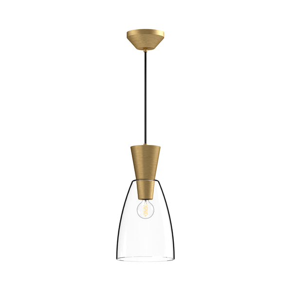 Alora - PD534007BGCL - One Light Pendant - Arlo - Brushed Gold/Clear Glass from Lighting & Bulbs Unlimited in Charlotte, NC