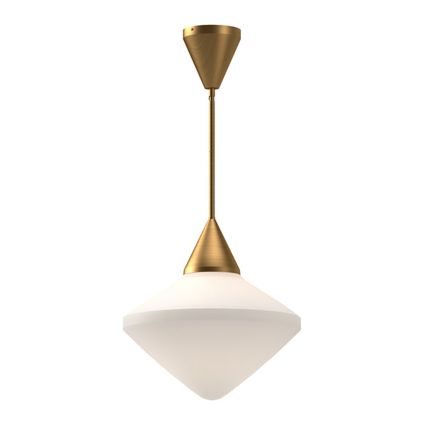 Alora - PD537714AGOP - One Light Pendant - Nora - Aged Gold/Opal Matte Glass from Lighting & Bulbs Unlimited in Charlotte, NC