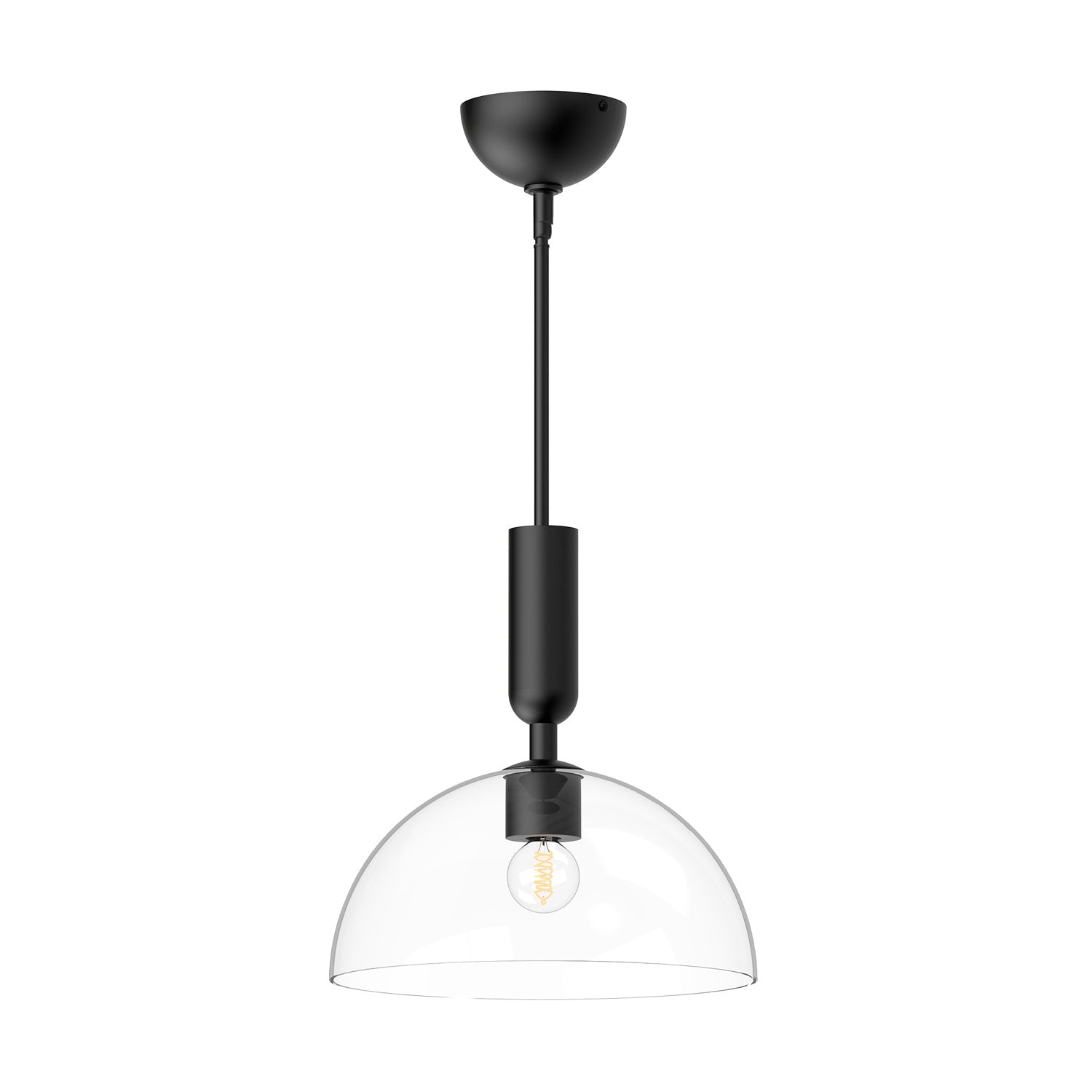 Alora - PD563012MBCL - One Light Pendant - Jude - Matte Black/Clear Glass from Lighting & Bulbs Unlimited in Charlotte, NC