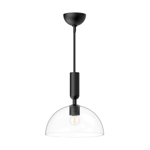 Alora - PD563012MBCL - One Light Pendant - Jude - Matte Black/Clear Glass from Lighting & Bulbs Unlimited in Charlotte, NC