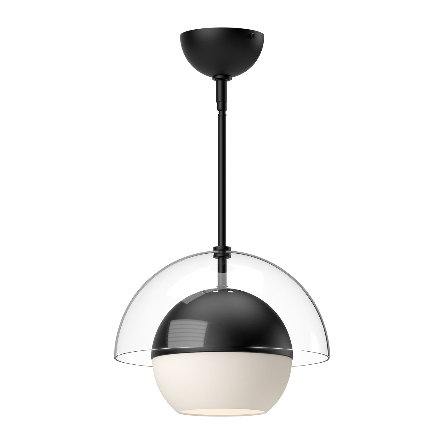 Alora - PD568212MBOP - One Light Pendant - Lucy - Matte Black/Opal Matte Glass from Lighting & Bulbs Unlimited in Charlotte, NC