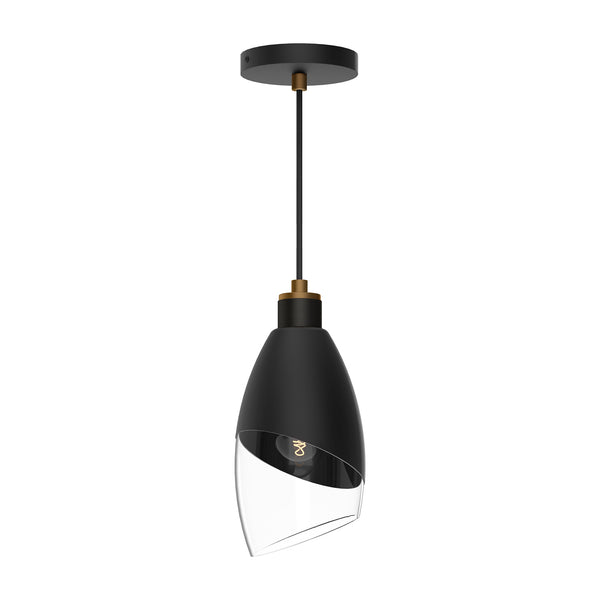 Alora - PD587105MBCL - One Light Pendant - Capri - Matte Black/Clear Glass from Lighting & Bulbs Unlimited in Charlotte, NC
