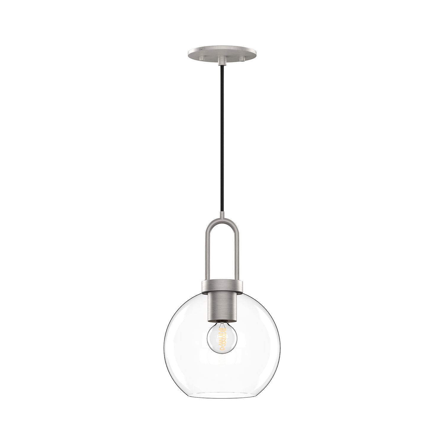 Alora - PD601608BNCL - One Light Pendant - Soji - Brushed Nickel/Clear Glass from Lighting & Bulbs Unlimited in Charlotte, NC