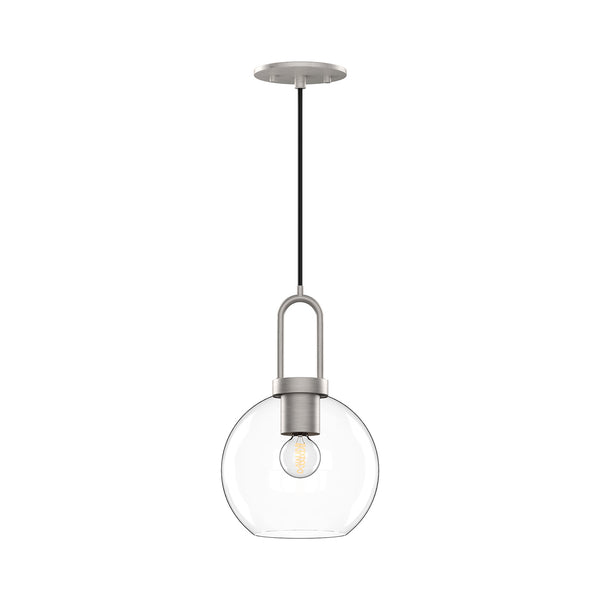Alora - PD601608BNCL - One Light Pendant - Soji - Brushed Nickel/Clear Glass from Lighting & Bulbs Unlimited in Charlotte, NC