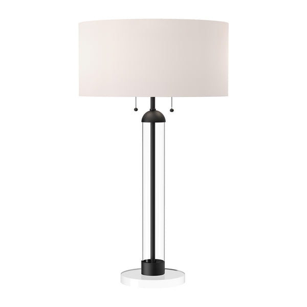 Alora - TL567218MBWL - Two Light Table Lamp - Sasha - Matte Black/White Linen from Lighting & Bulbs Unlimited in Charlotte, NC