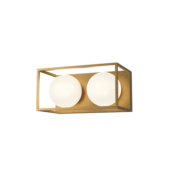 Alora - VL519213AGOP - Two Light Bathroom Fixtures - Amelia - Aged Gold/Opal Matte Glass from Lighting & Bulbs Unlimited in Charlotte, NC