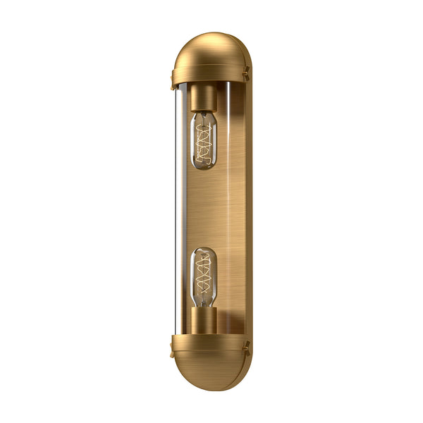Alora - VL539221AGCL - Two Light Bathroom Fixtures - Cyrus - Aged Gold/Clear Glass from Lighting & Bulbs Unlimited in Charlotte, NC