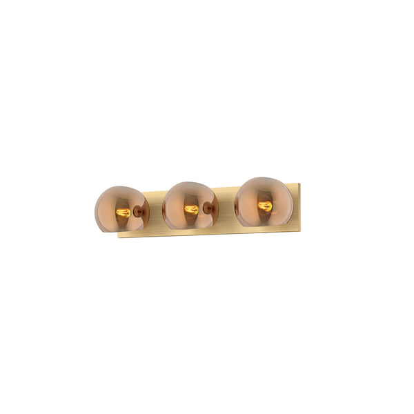 Alora - VL548322BGCP - Three Light Bathroom Fixtures - Willow - Brushed Gold/Copper Glass from Lighting & Bulbs Unlimited in Charlotte, NC
