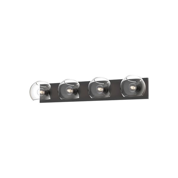 Alora - VL548431MBCL - Four Light Bathroom Fixtures - Willow - Matte Black/Clear Glass from Lighting & Bulbs Unlimited in Charlotte, NC