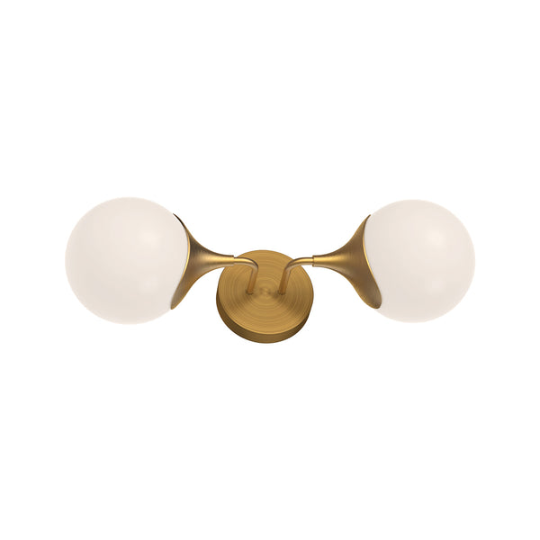 Alora - WV505219AGOP - One Light Vanity - Nouveau - Aged Gold/Opal Matte Glass from Lighting & Bulbs Unlimited in Charlotte, NC