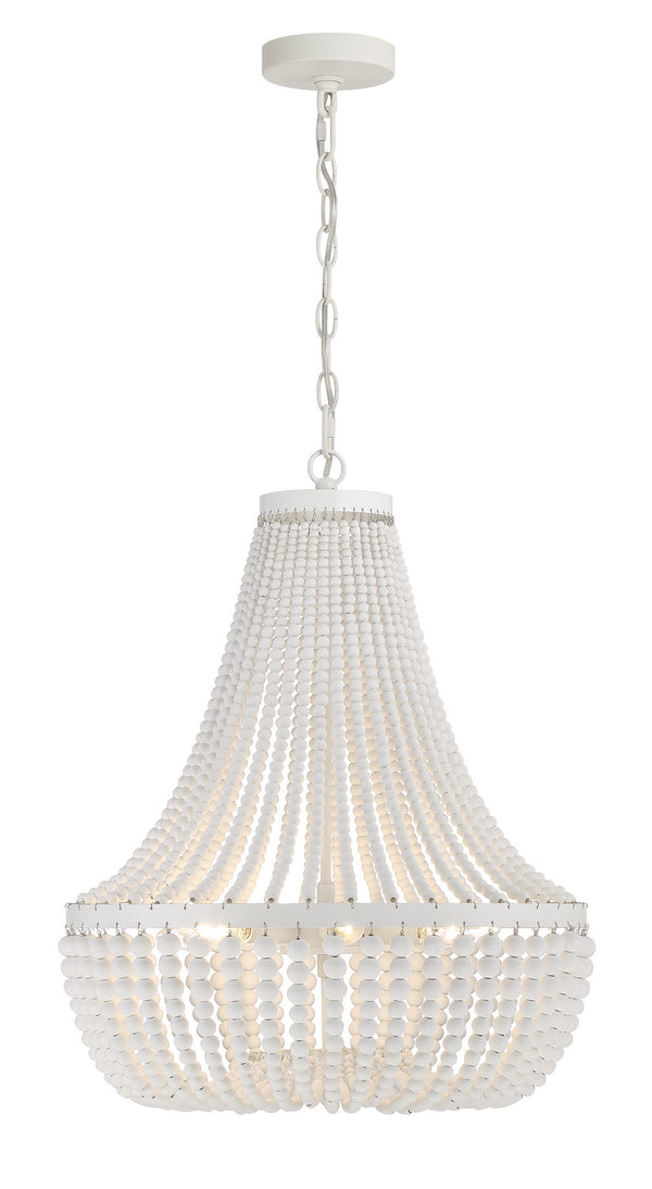 Crystorama - 608-MT - Six Light Chandelier - Rylee - Matte White from Lighting & Bulbs Unlimited in Charlotte, NC
