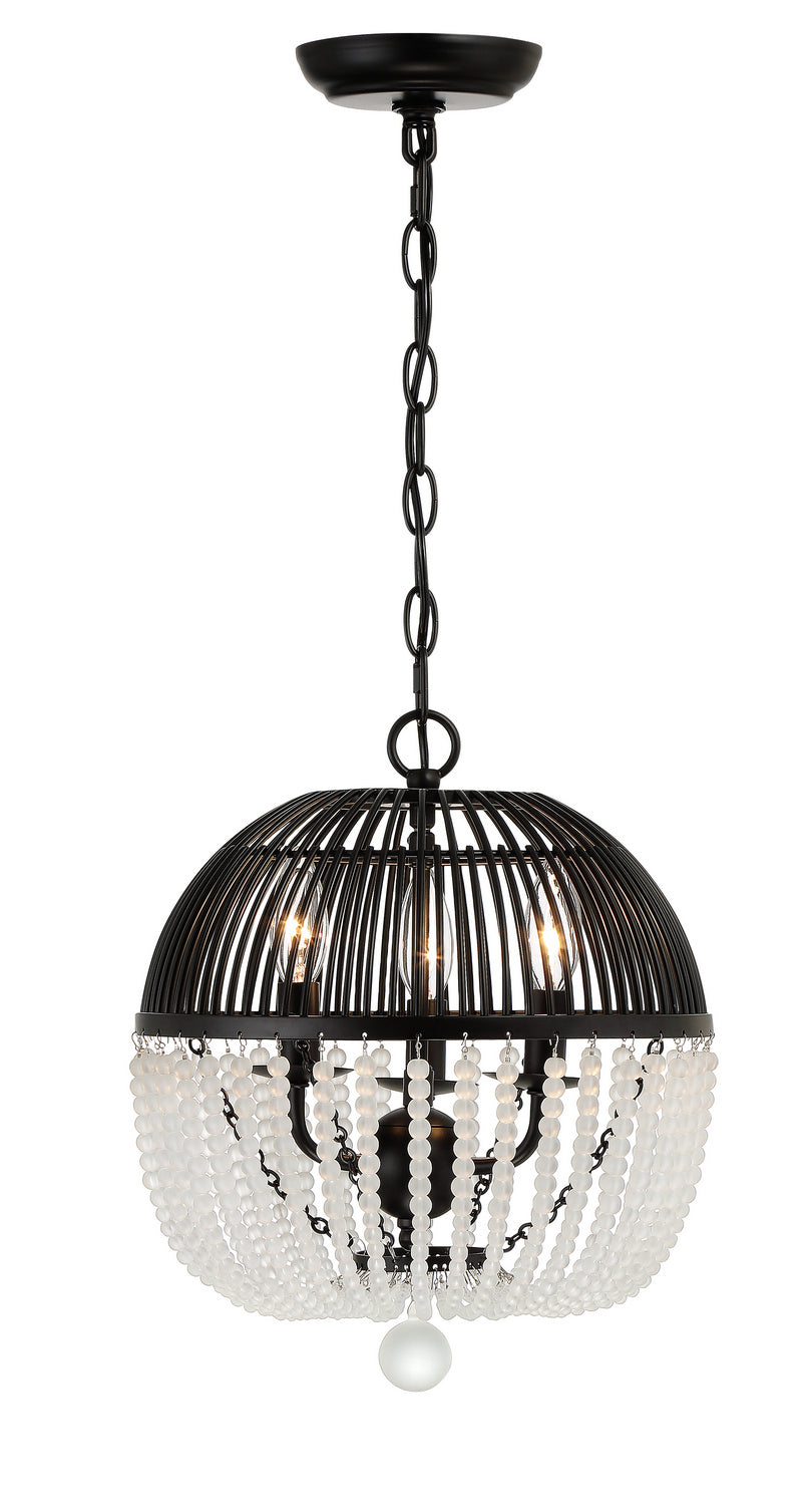 Crystorama - DUV-623-MK - Three Light Mini Chandelier - Duval - Matte Black from Lighting & Bulbs Unlimited in Charlotte, NC