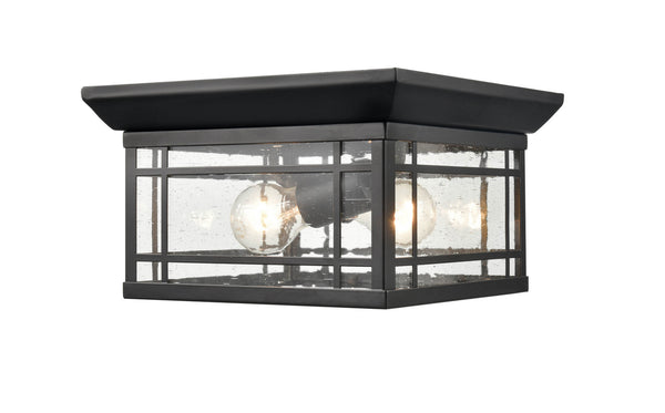Millennium - 4154-PBK - One Light Flushmount - Armington - Powder Coat Black from Lighting & Bulbs Unlimited in Charlotte, NC