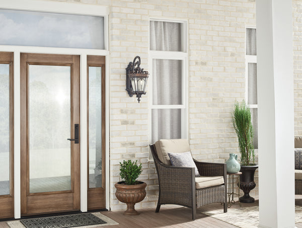 Three Light Outdoor Post Mount from the Tournai Collection in Londonderry Finish by Kichler