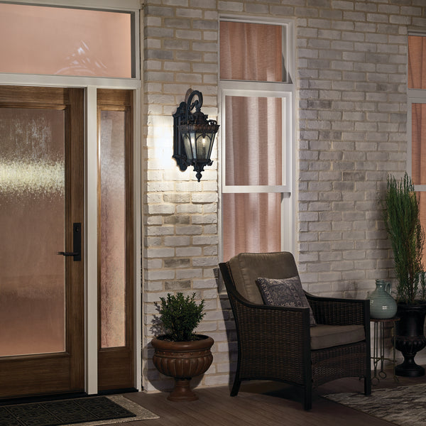 Three Light Outdoor Post Mount from the Tournai Collection in Londonderry Finish by Kichler