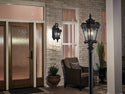 Three Light Outdoor Post Mount from the Tournai Collection in Londonderry Finish by Kichler