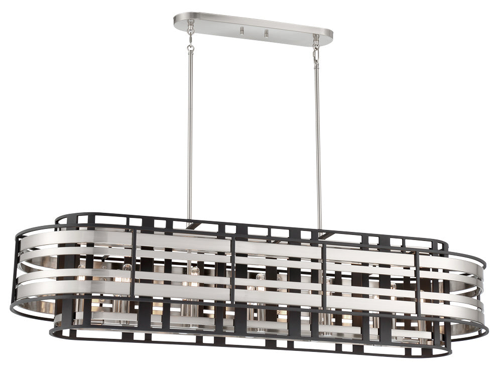 Metropolitan - N7989-420 - 12 Light Island Pendant - Presten - Brushed Nickel W/ Sand Coal from Lighting & Bulbs Unlimited in Charlotte, NC