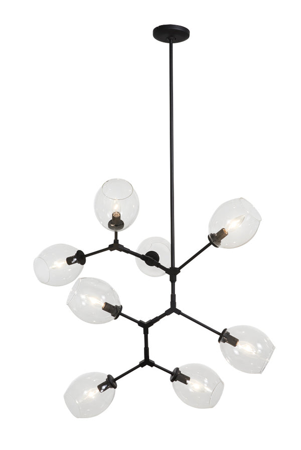 George Kovacs - P1365-66A - Eight Light Pendant - Nexpo - Coal from Lighting & Bulbs Unlimited in Charlotte, NC