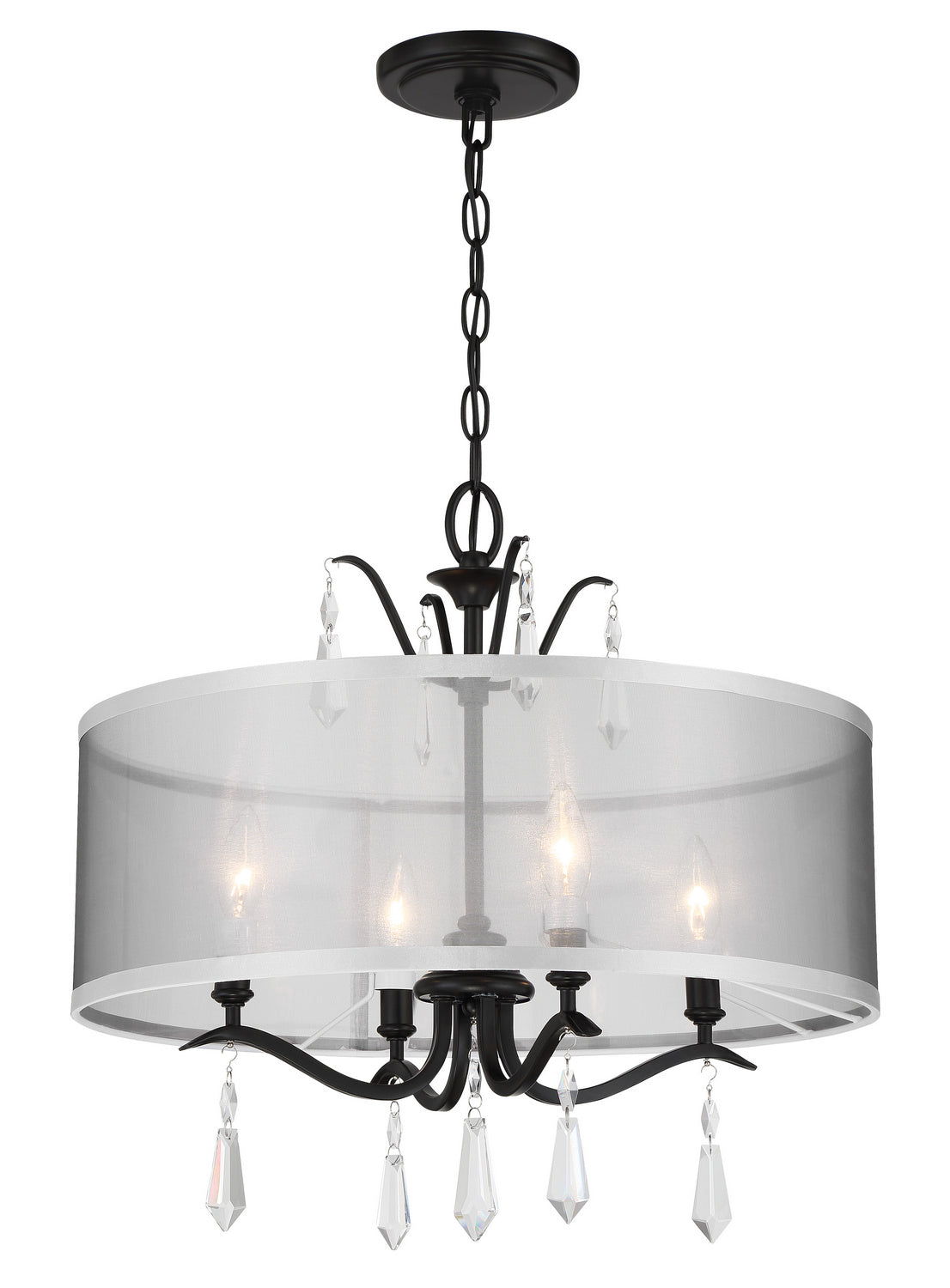 Minka-Lavery - 4443-66A - Four Light Foyer/Semi Flush - Laurel Estate - Coal from Lighting & Bulbs Unlimited in Charlotte, NC