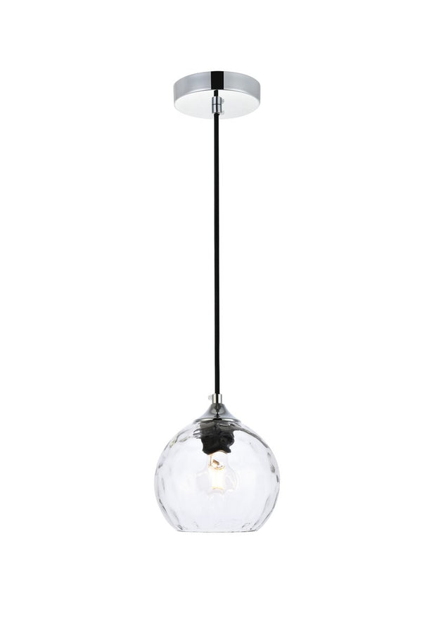 Elegant Lighting - LD2280C - One Light Pendant - Cashel - Chrome And Clear from Lighting & Bulbs Unlimited in Charlotte, NC