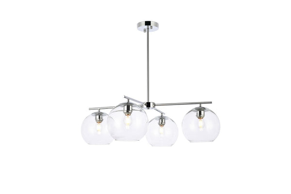Elegant Lighting - LD2331C - Four Light Pendant - Opus - Chrome And Clear from Lighting & Bulbs Unlimited in Charlotte, NC