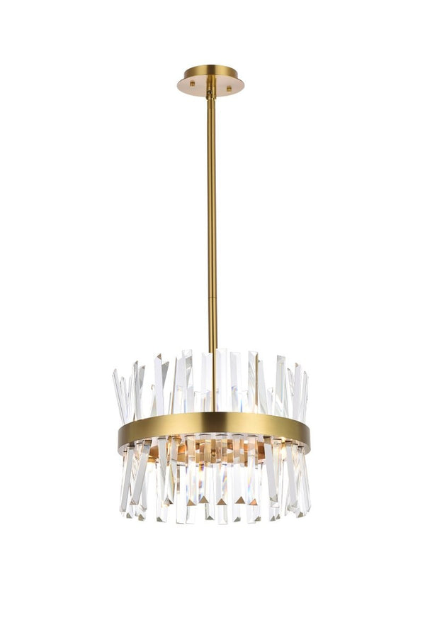 Elegant Lighting - 6200D16SG - Eight Light Pendant - Serephina - Satin Gold from Lighting & Bulbs Unlimited in Charlotte, NC