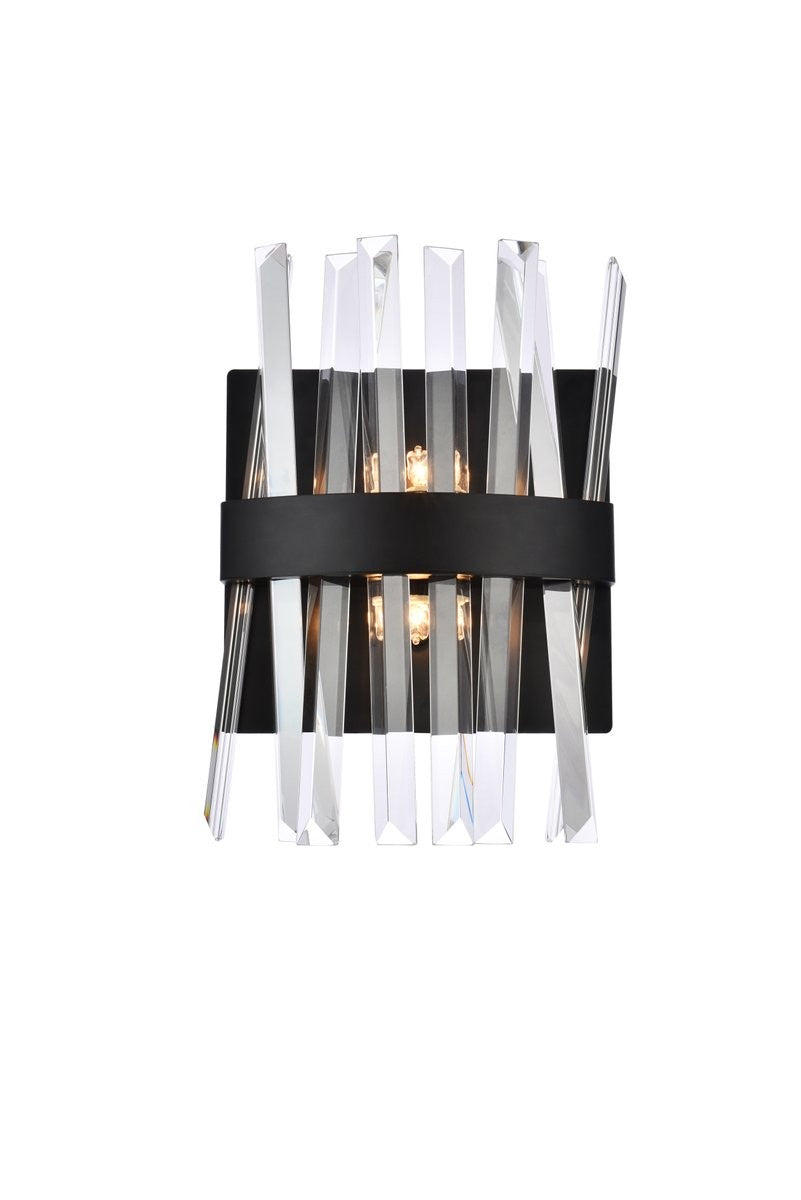 Elegant Lighting - 6200W8BK - Two Light Bath Sconce - Serephina - Black from Lighting & Bulbs Unlimited in Charlotte, NC