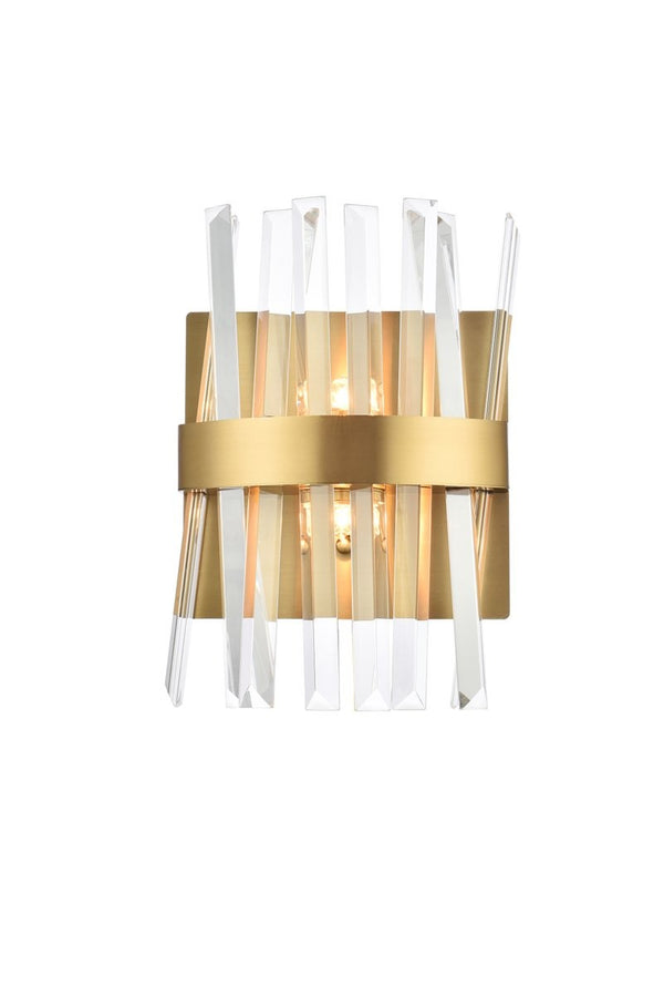Elegant Lighting - 6200W8SG - Two Light Bath Sconce - Serephina - Satin Gold from Lighting & Bulbs Unlimited in Charlotte, NC