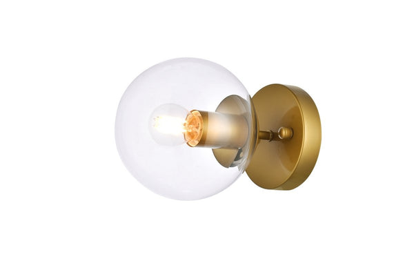 Elegant Lighting - LD2450BR - One Light Flush Mount - Mimi - Brass And Clear from Lighting & Bulbs Unlimited in Charlotte, NC