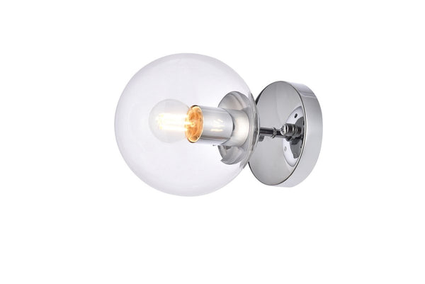 Elegant Lighting - LD2450C - One Light Flush Mount - Mimi - Chrome And Clear from Lighting & Bulbs Unlimited in Charlotte, NC