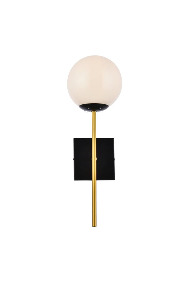 Elegant Lighting - LD2360BKR - One Light Wall Sconce - Neri - Black And Brass And White from Lighting & Bulbs Unlimited in Charlotte, NC