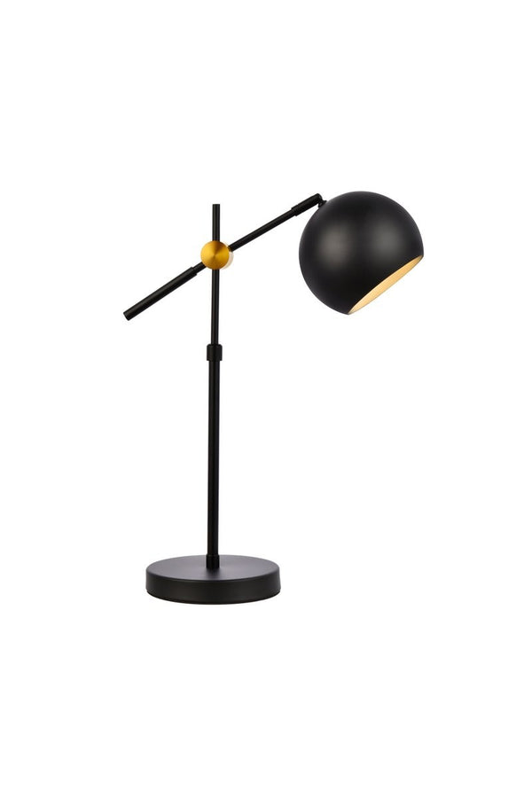 Elegant Lighting - LD2363BK - One Light Table Lamp - Forrester - Black And Brass from Lighting & Bulbs Unlimited in Charlotte, NC